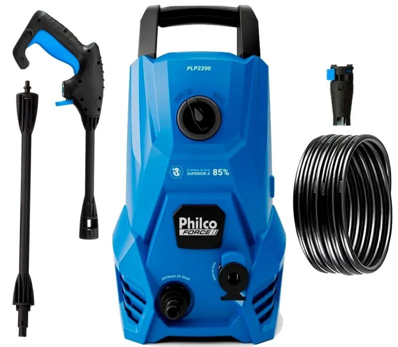 Lavadora De Alta Pressão Jato Compacta Philco Plp2200 1300w 1300 Psi/libras 312l/h Lança Regulável