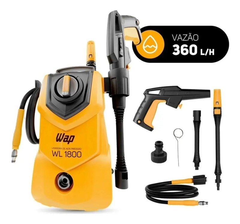 Lavadora de Alta Pressão Compacta Wap Wl 1800 1400W 1500Psi 360L/h 110V