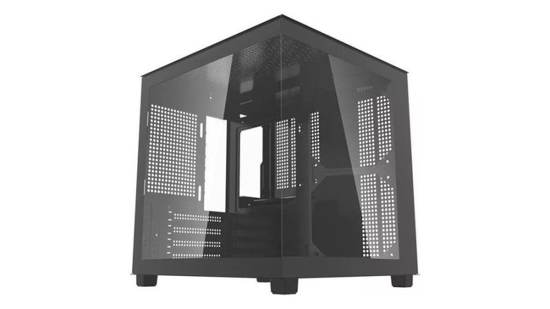 Gabinete Gamer Aquário Aigo Apollo A275, Mini-Tower, Lateral de Vidro, Preto, AC-A275-B-HQ1