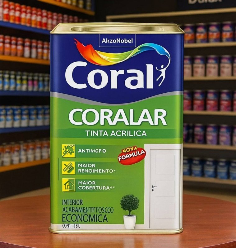 Latex acrílica tinta coral anti mofo branco 18l coralar branco fosco + Frete Grátis