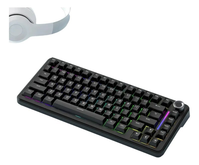 Teclado Mecânico F75 Sem Fio 75% Rgb