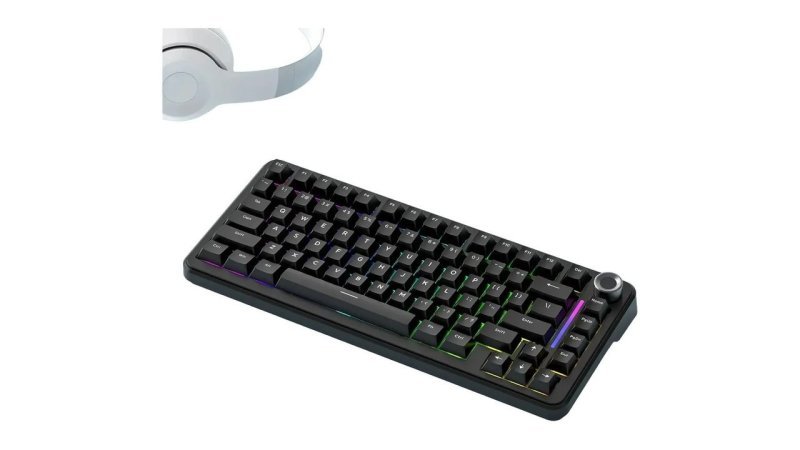 Teclado Mecânico F75 Sem Fio 75% RGB