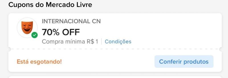 Cupom Mercado Livre em produtos internacionais