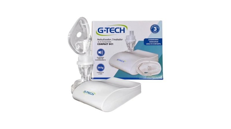 Nebulizador e Inalador DC1 G-Tech