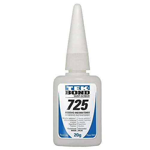 Adesivo Instantaneo TekBond 725 20g A Bico Antientupimento Blister c/1 unidade