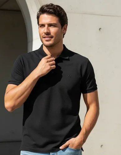 Camisa Polo Masculina Polo Wear Piquet Preto Liso P