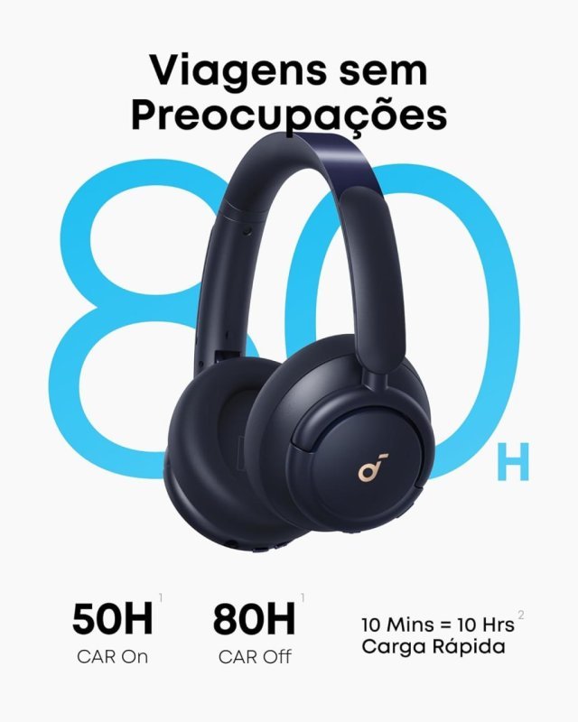 Soundcore Q30 Anker - Fone Bluetooth 5.3 ANC - LDAC Hi-Res - 80H Bateria