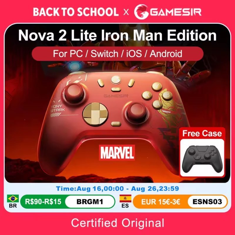Controle GameSir Nova 2 Lite Iron Man Edition