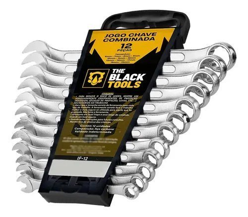 Chave Combinada Cromada 8-19mm 12 Peças Aço Crv