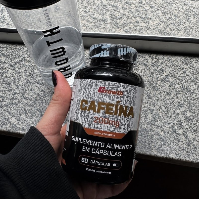 Cafeína 200mg (60 Caps) Termogênico Growth Supplements