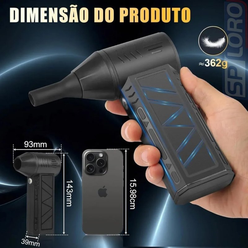 Mini Soprador De Ar Portátil 130000 Rpm