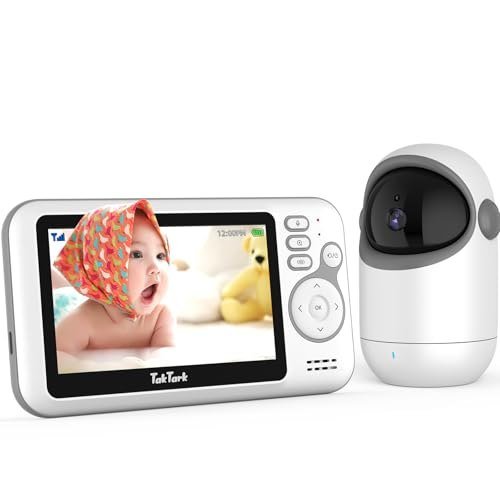 TakTark Babá Eletrônica, 4.3" Monitor de Bebê Sem WiFi com Câmera e Áudio