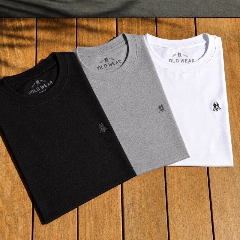 Kit 3 Camisetas Masculinas Polo Wear