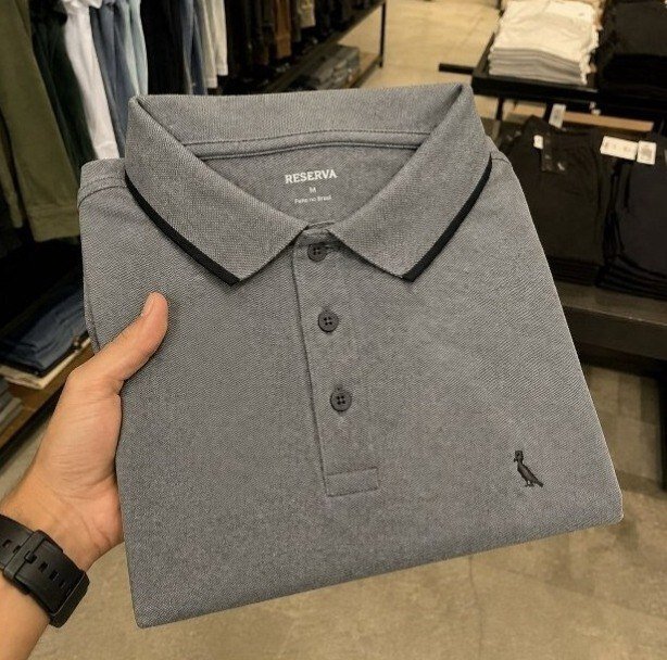 Polo Piquet Denali Reserva Preto Liso M