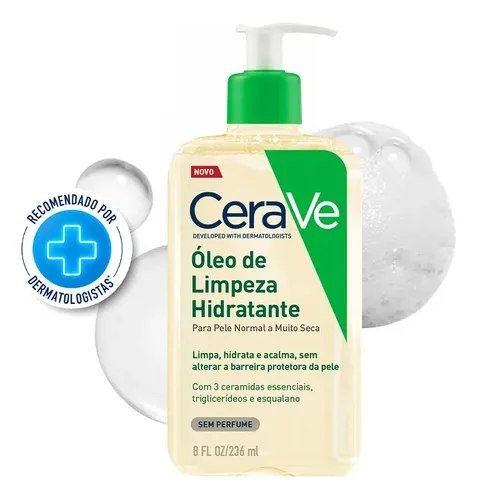 Óleo de Limpeza Facial Hidratante Para Pele Seca e Atópica CeraVe 236ml
