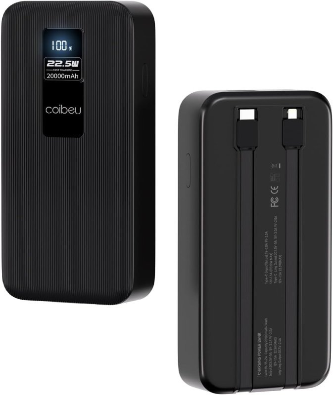 Coibeu Power Bank 20000mAh 22.5W Display Digital