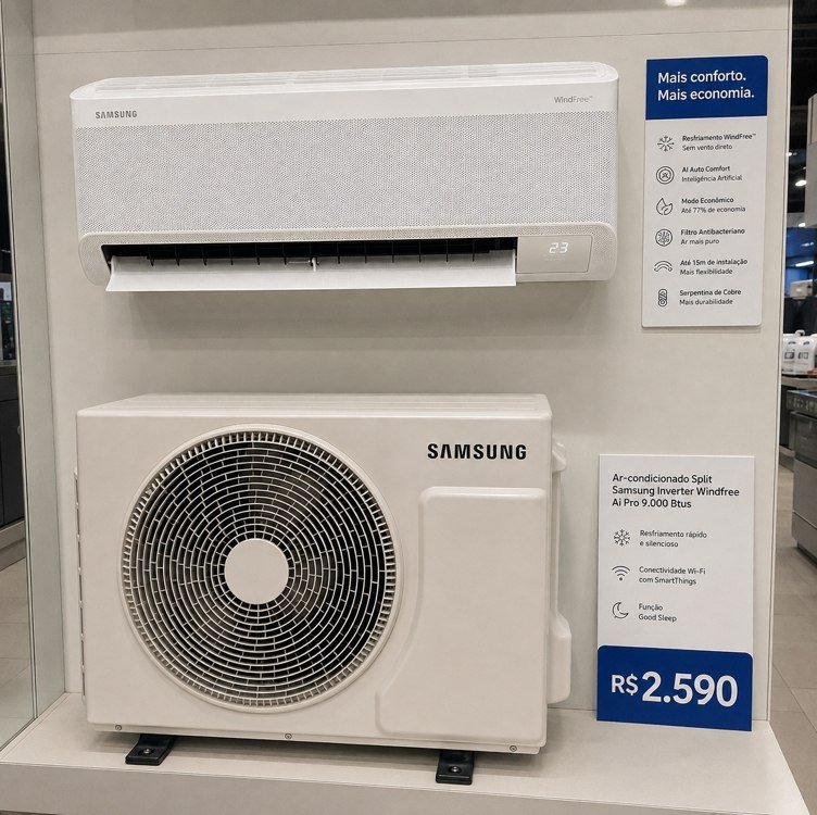 Ar-condicionado Split Samsung Inverter Windfree Ai Pro 9.000 Btus Frio