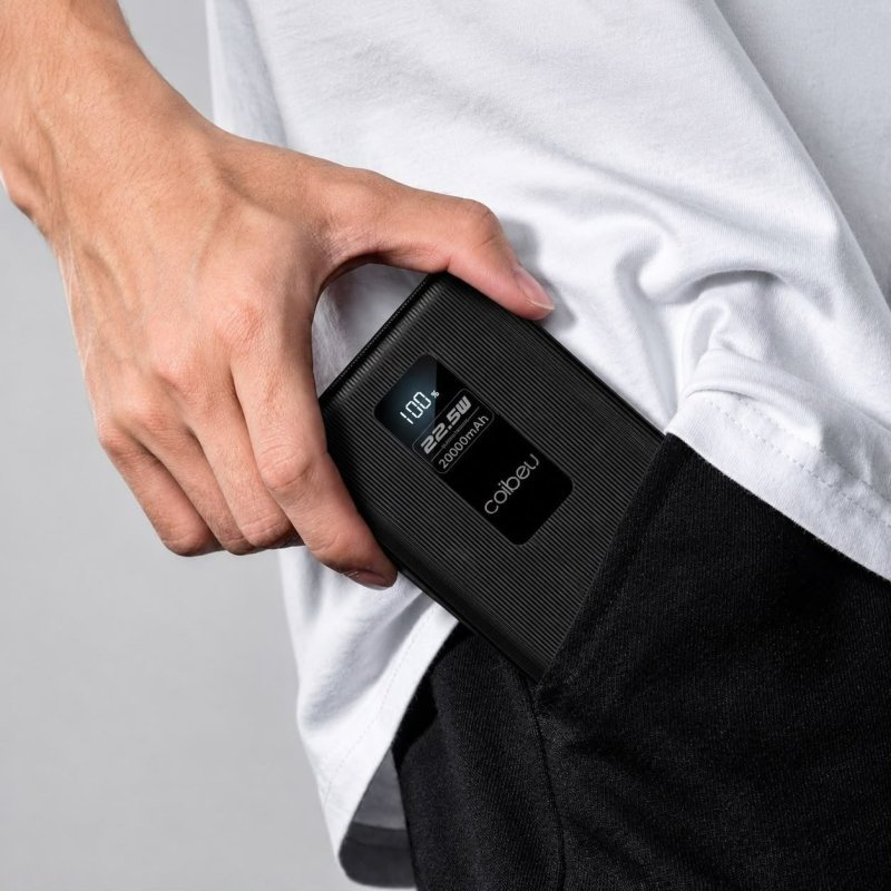 Power Bank, Carregador Portátil, 20000mAh, 22.5W, Display Digital