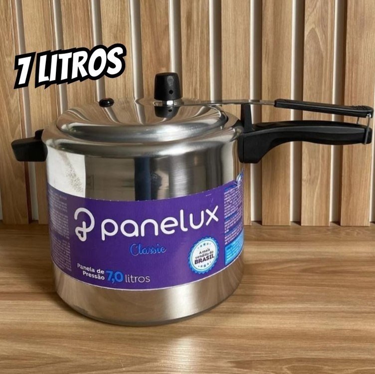 Panelux Panela de Pressão 7,0l Classic Polida + Frete Grátis
