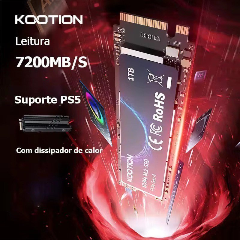 1TB - SSD NVME Kootion 7200mbps