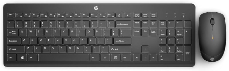 Combo de Teclado e Mouse Ergonômico Sem Fio HP 230