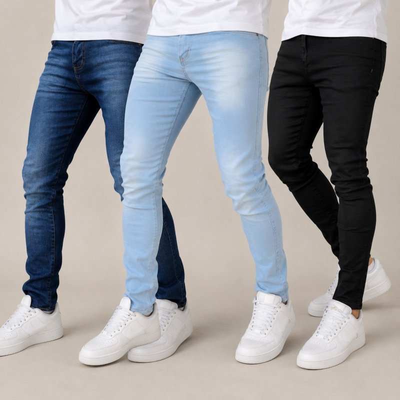 Kit 3 Calças Jeans Masculina Com Elastano Super Confortável