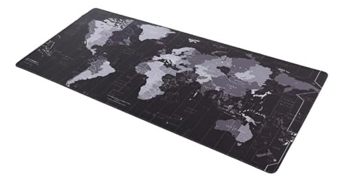Mousepad Gamer Mapa Mundi Grande 90 X 40 Cm Antiderrapante Borda Costurada