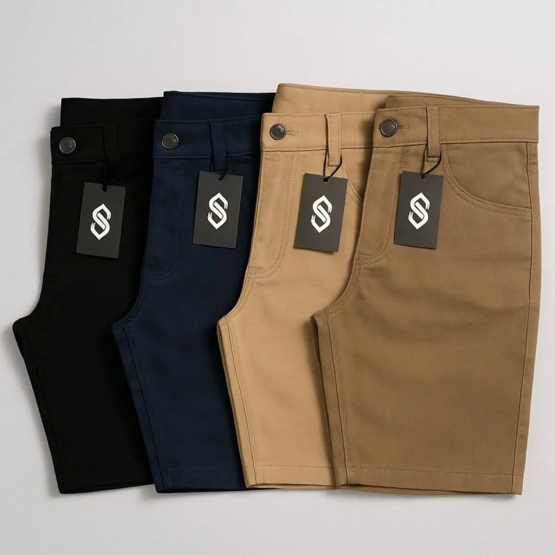 Kit 4 Bermudas Masculina De Sarja Brim 36 Ao 46 - Evolution