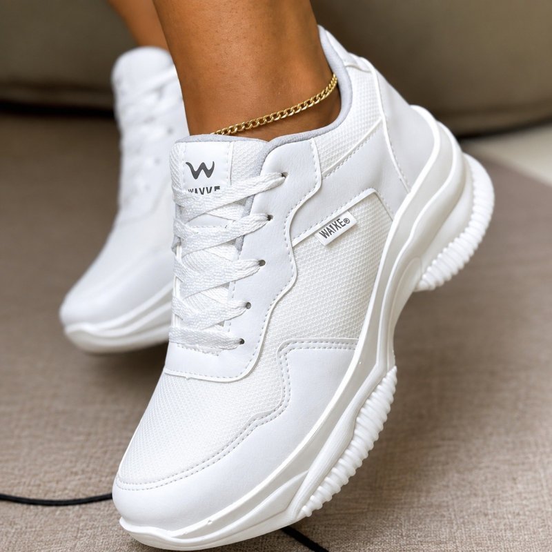 Tênis Branco Feminino Casual Plataforma Lançamento Wayke