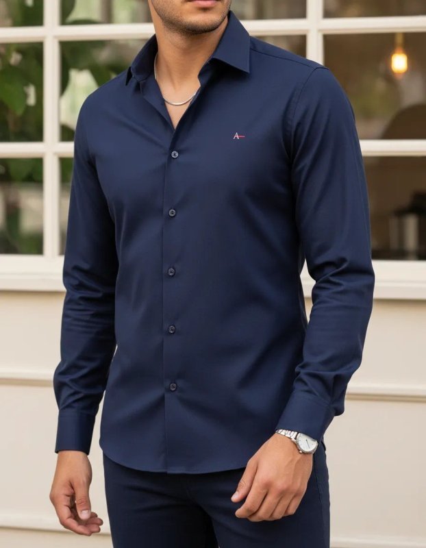 Camisa Slim Fit Masculina Aramis 100% Algodão Egípcio