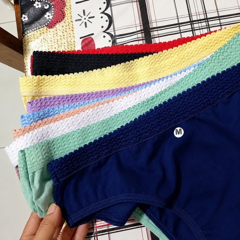 Kit 10 Calcinhas Algodão Cós Largo Conforto Tanga Feminina (P ao GG) + Frete Grátis
