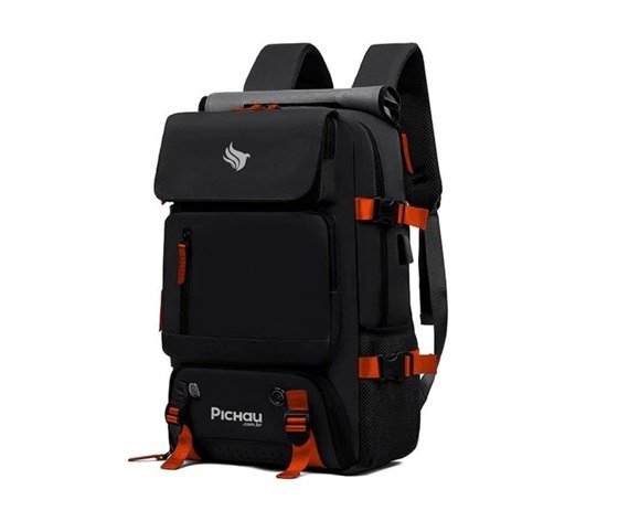 Mochila Pichau Vulcan, Preto e Vermelho