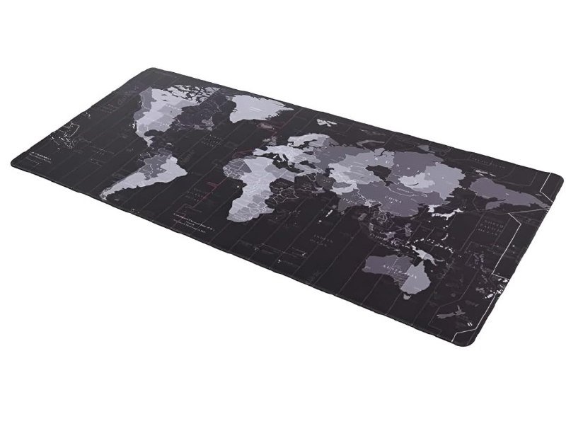Mousepad Gamer Mapa Mundi Grande 90 X 40 Cm Antiderrapante Borda Costurada