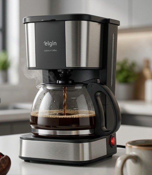 Cafeteira elétrica Essential Coffee Elgin – 19 xícaras jarra de vidro 110V + Frete Grátis