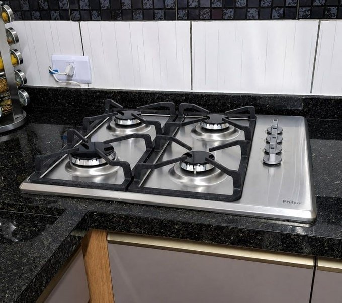 Cooktop Philco 4 Bocas a Gás Automático Inox + Frete Grátis