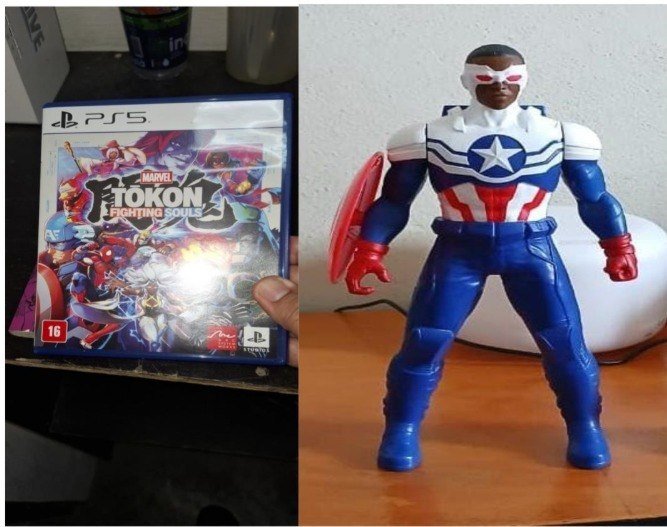 Bundle MARVEL Tōkon: Fighting Souls PS5 + Action Figure Capitão América Mighty Hero Series + Frete Grátis