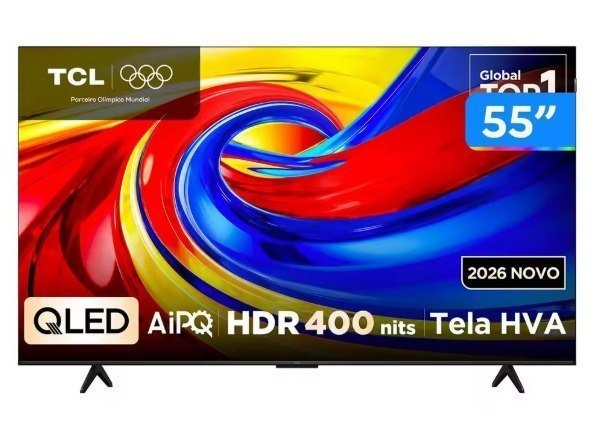 Smart Tv 55" Tcl 4K Uhd Qled 55P7l Google Tv 2026