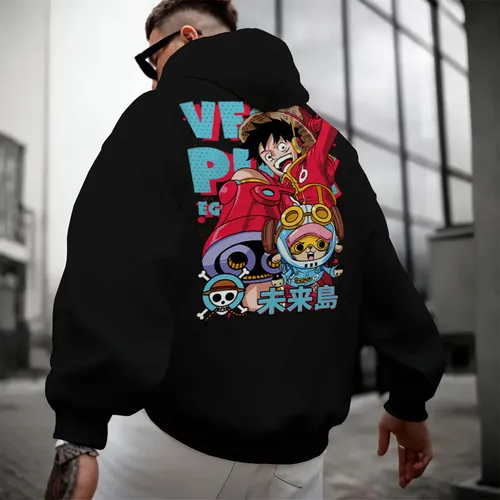 Moletom Canguru Top Anime One Piece Luffy Vegapunk Ref: 304