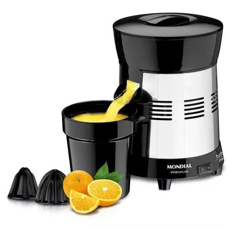 Extrator de Sucos Turbo Premium Mondial 250W - Preto e Inox