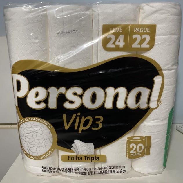 Papel Higiênico Personal Vip Folha Tripla - 24 un.