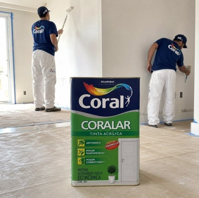 Látex Acrílica Tinta Coral Anti Mofo Branco 18L Coralar Branco Fosco + Frete Grátis