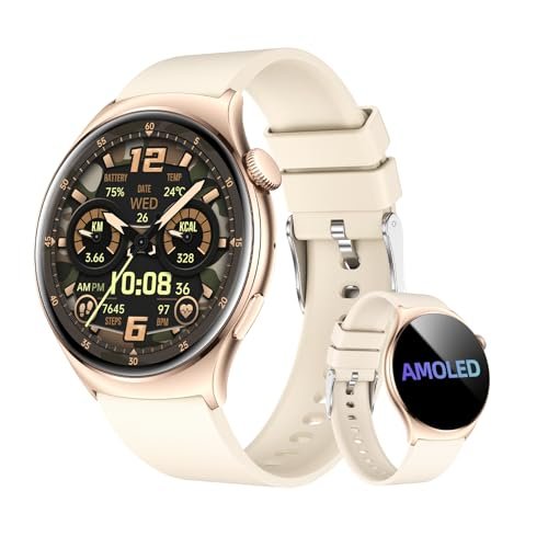 Bettdow Smartwatch feminino Redondo AMOLED 1.43"