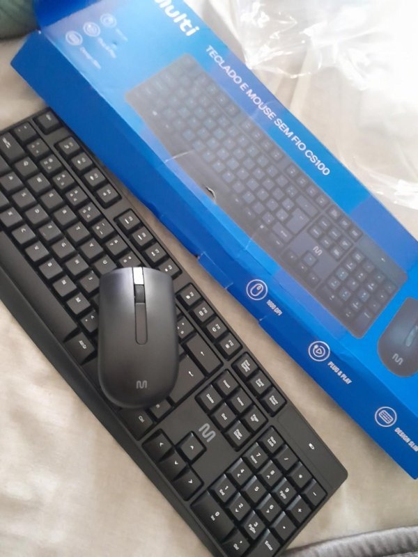 Kit Teclado e Mouse Sem Fio Slim Conexão USB + Pilhas inclusas Multi - TC270