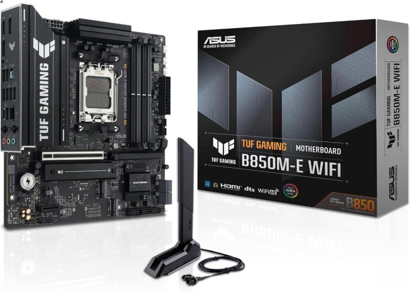 Asus TUF GAMING B850M-E WIFI Placa Mãe AM5 DDR5 HDMI M.2 USB 3.2