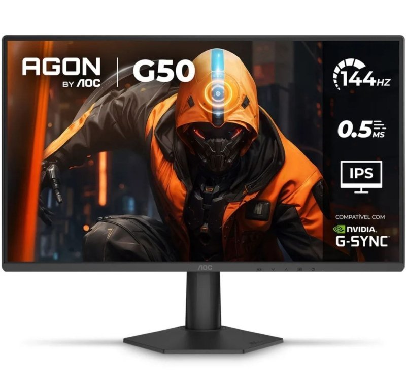 Monitor Gamer Aoc Agon G50 24" 144Hz 0,5ms Ips Hdr10 G-Sync 24G50f Preto