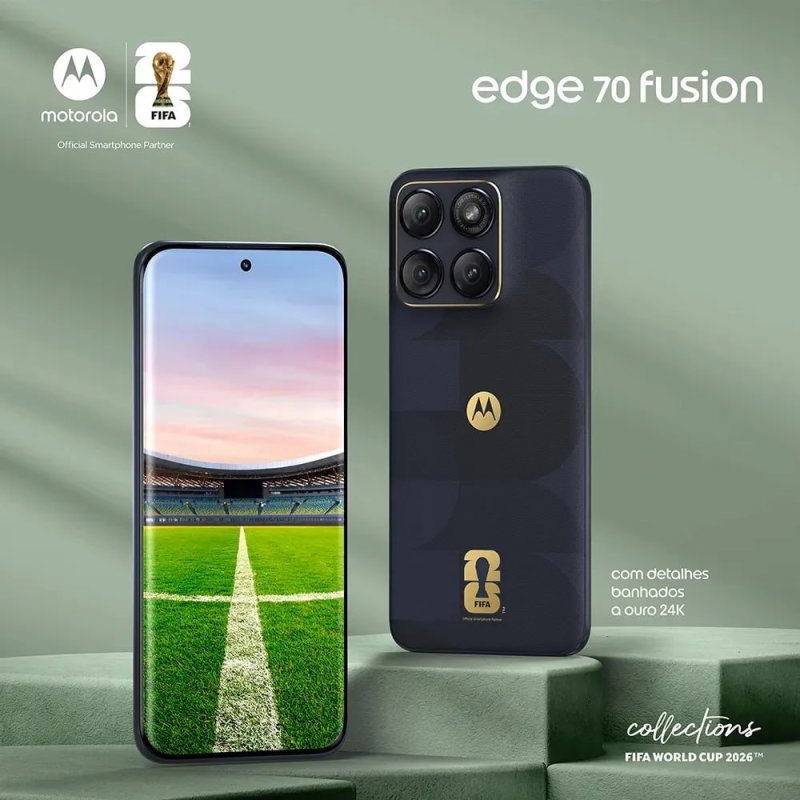 Motorola Edge 70 Fusion 5G - 256GB 24GB RAM - Câmera 50MP Sony - Grafite