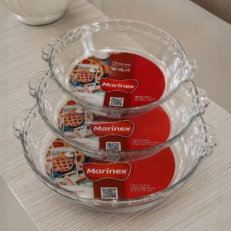 Conjunto De Formas Filetadas 3 Peças Transparente Marinex + Frete Grátis