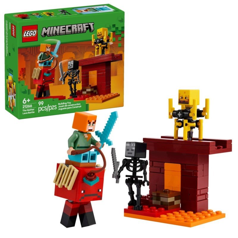 Lego® Minecraft® A Batalha De Lava No Nether 21266 + Frete Grátis