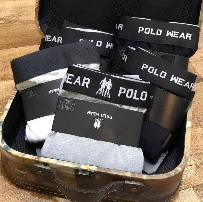 Kit com 6 Cuecas Polo Wear Boxer Algodão + Frete Grátis