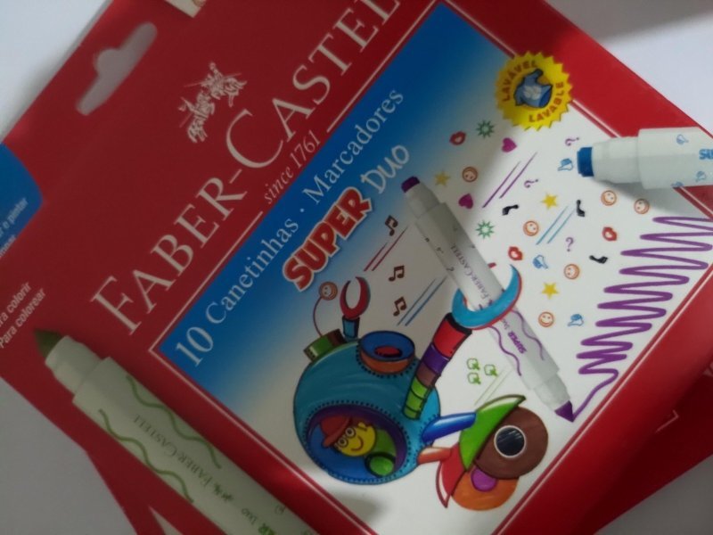 HIDROGRAFICA 2 PONTAS SUPER DUO, Faber-Castell, DUO150610, Multicor